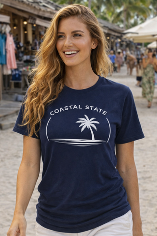 Coastal State White Palm T-Shirt