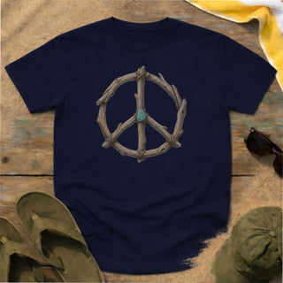 Rustic Twig Peace Sign T-Shirt