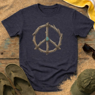 Rustic Twig Peace Sign T-Shirt