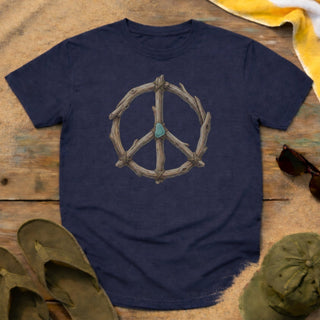 Rustic Twig Peace Sign T-Shirt