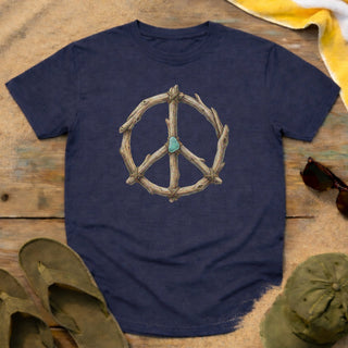 Rustic Twig Peace Sign T-Shirt